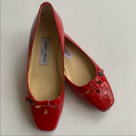 jimmy choo red flats